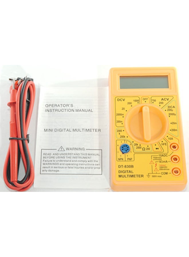 جهاز قياس الجهد الكهربائي الرقمي متعدد القياسات بشاشة LCD - سلك البطارية (DT830D) - Image 3